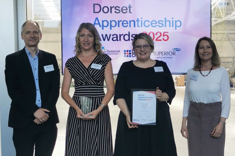 Winner Sara Matthias and runner-up Kirsten Bland with pose with their awards Winner Sara Matthias and runner-up Kirsten Bland with pose with their awards