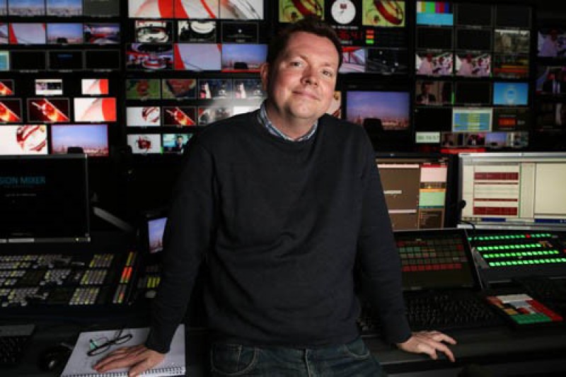 David Croxson pictured in a TV studio