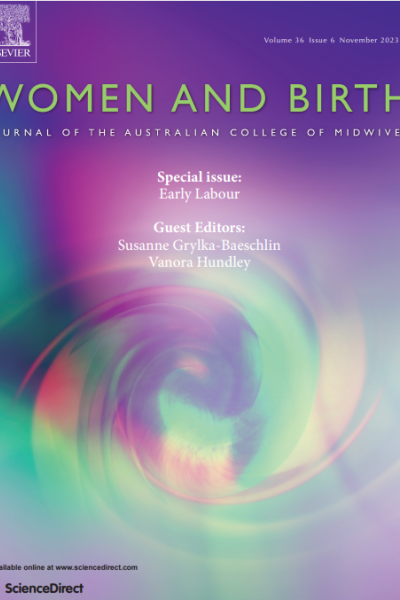 The front cover of journal Women and Birth 