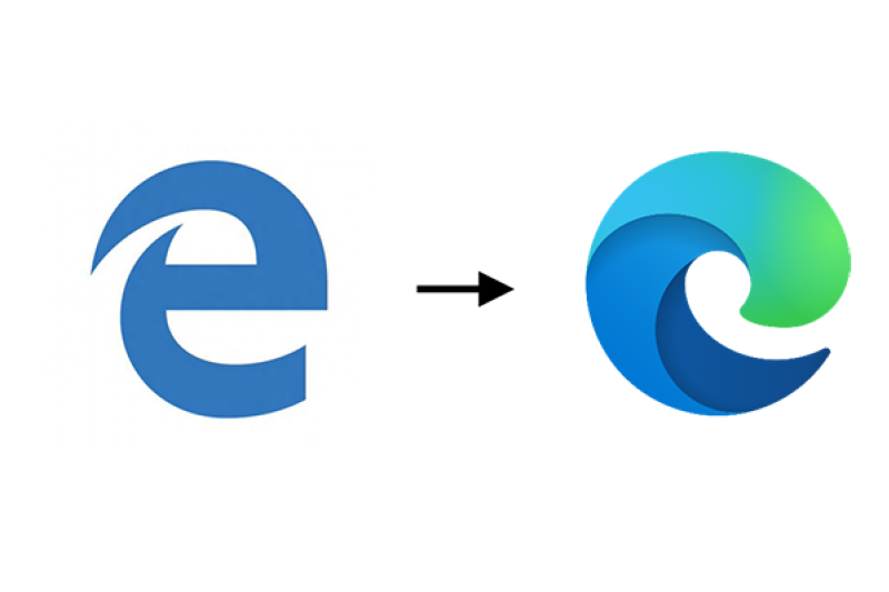 Microsoft Edge upgrade logo Microsoft Edge upgrade logo