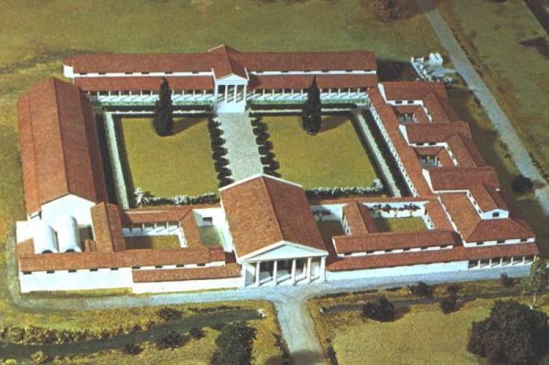 A model of Fishbourne Palace