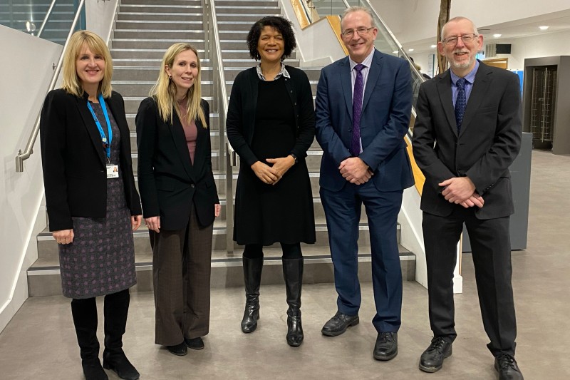 Chi Onwurah MP meets BU staff at the Bournemouth Gateway Building