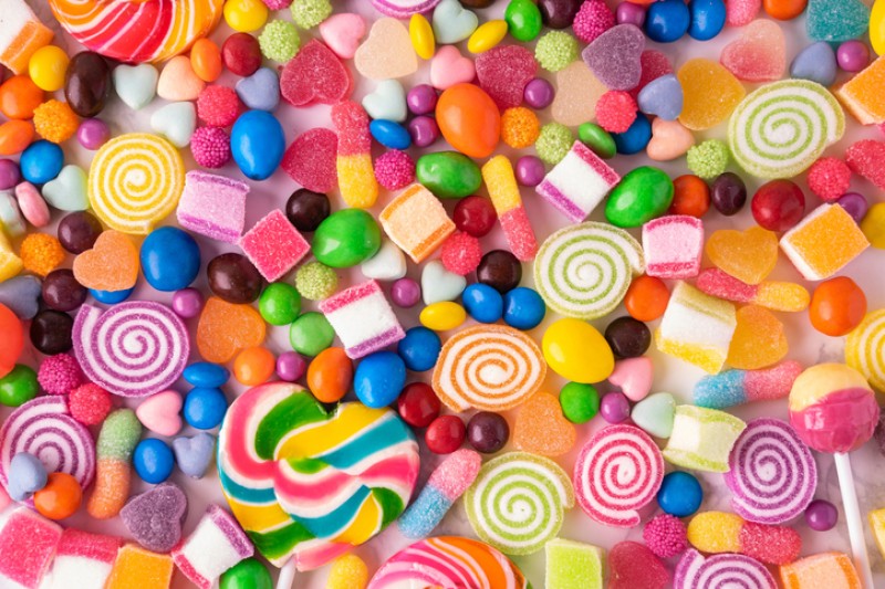 A picture of lots of colourful sweets