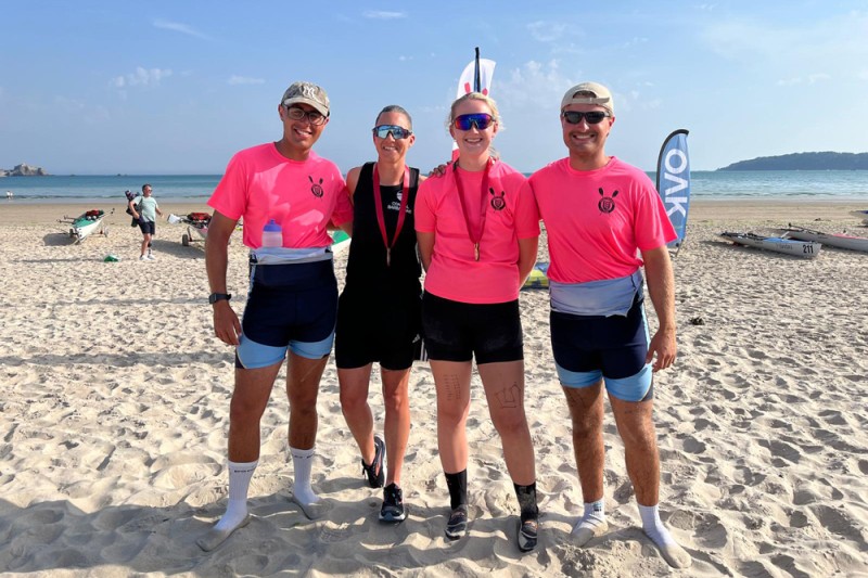 Kath Coleman-Jones and BU students participating in the Jersey Regatta