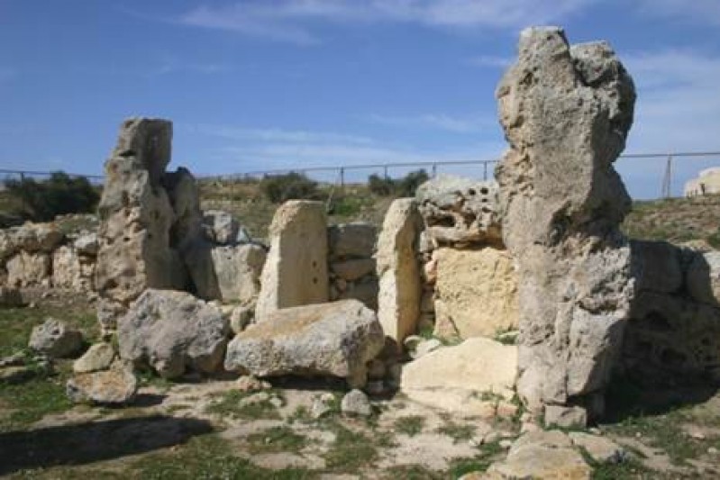 Entrance to the Neolithic temple at Skorba, Malta