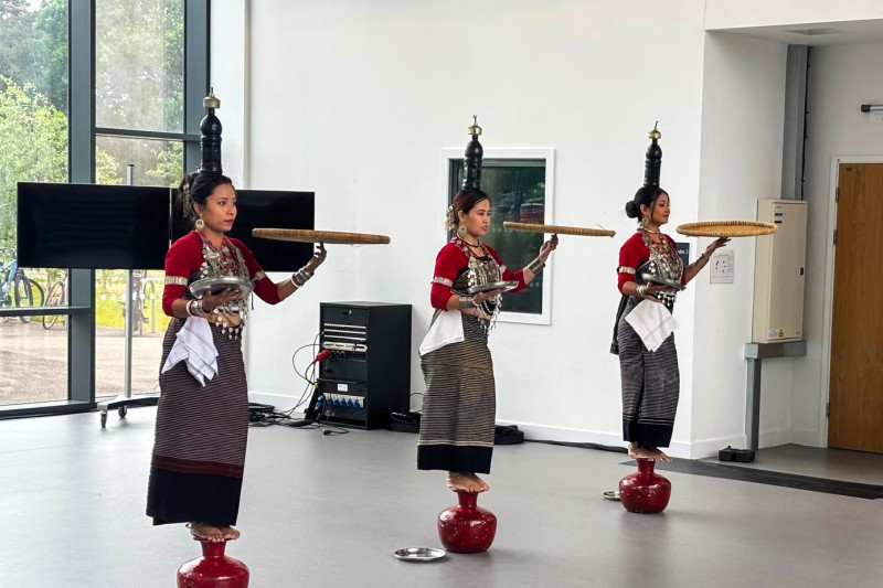 Dancers performing traditional dance