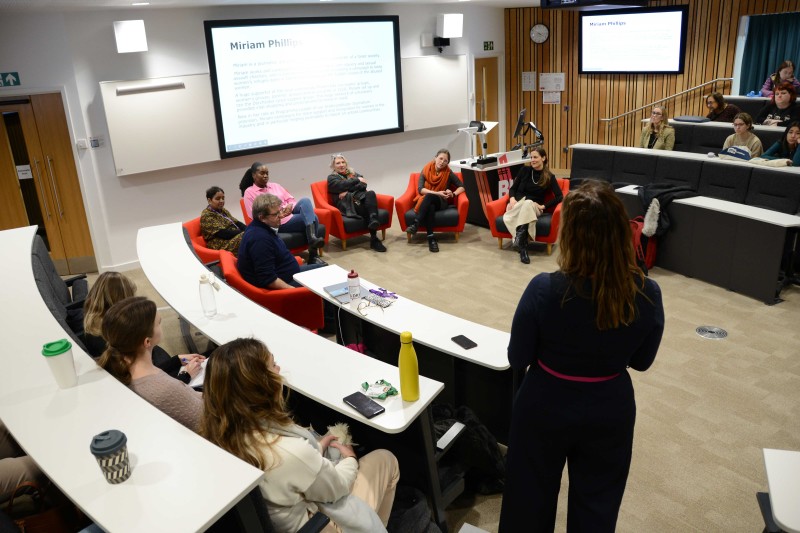 A panel discussion takes place during the Inspiring Voices event 