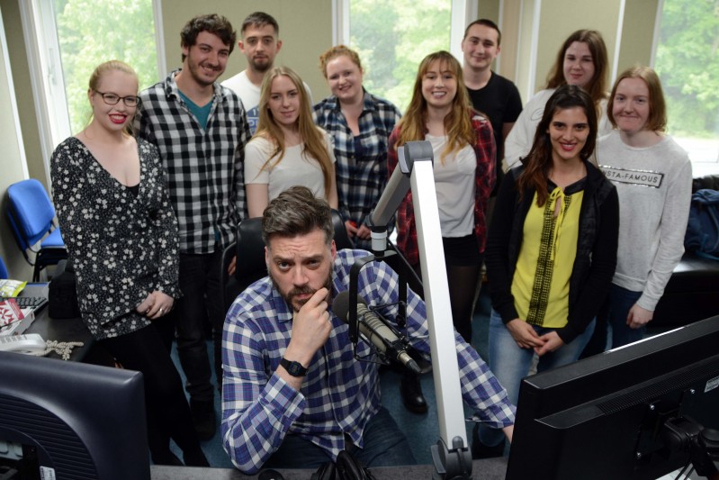 Iain Lee visits Radio Production students 