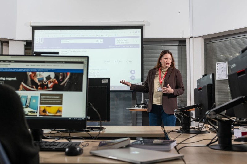 Faculty library team delivering a workshop