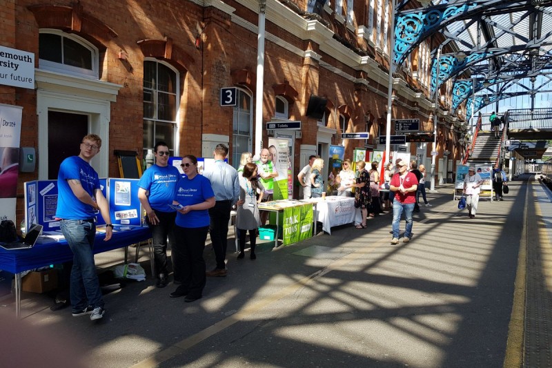 Mental Health Awareness train station