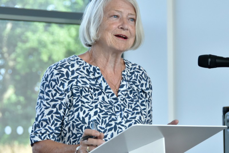BU Chancellor Kate Adie CBE DL speaking at the event