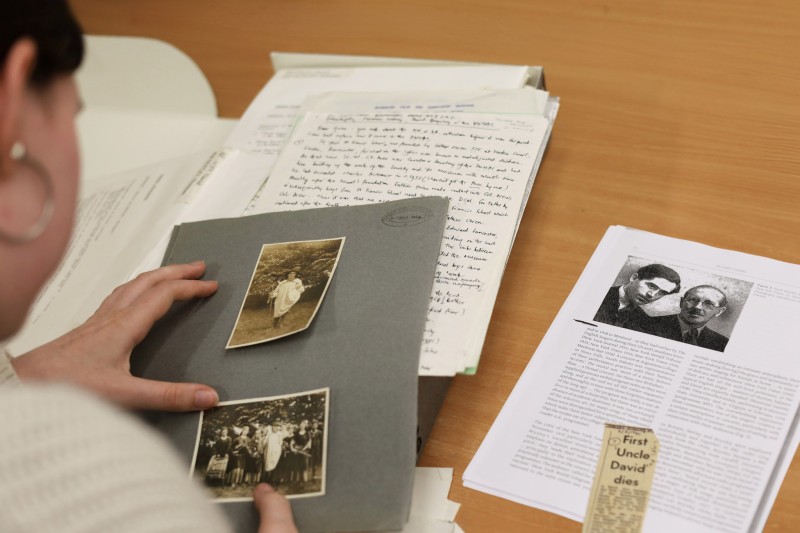 Maisie Ball, transcribing communications from the Brynley and Notley archive