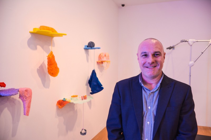 Mike Silk at bodyparts exhibition Mike Silk at bodyparts exhibition