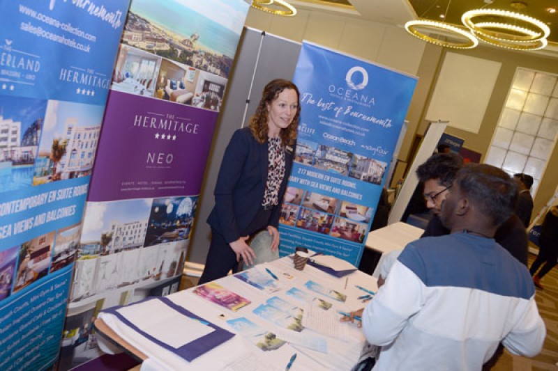 A local hotel showcases their company at the exhibition