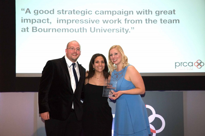 Nathaniel Hobby and Emma Matthews collect BU's PRCA Award win Nathaniel Hobby and Emma Matthews collect BU's PRCA Award win