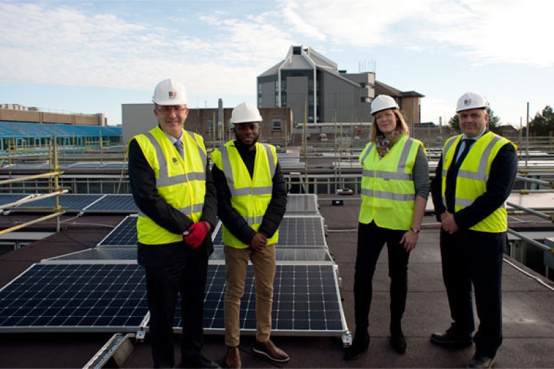 Solar PV panels on Poole House 