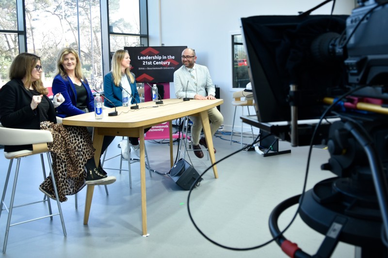 The Q&A session in the TV studio