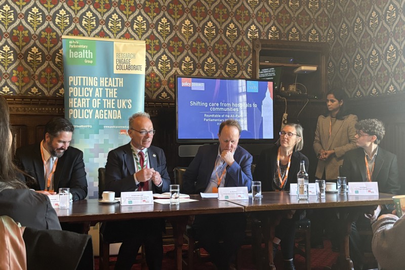 Mel Hughes speaking at Parliament event