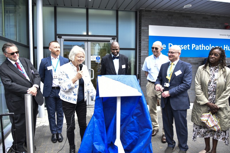 Kate Adie opening the Dorset Pathology Hub