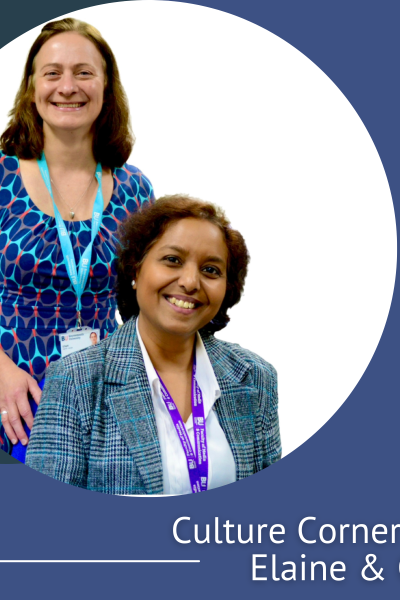 Cover artwork featuring Elaine Warriner and Dr Gloria Khamkar
