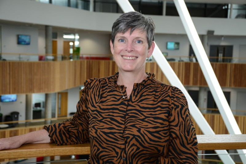 Professor Niamh Downing, Deputy Vice-Chancellor and Provost in the Fusion Building on Talbot Campus