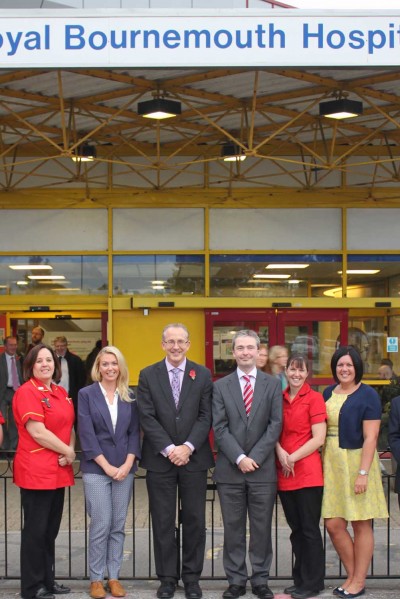 Professor John Vinney meets graduates at Bournemouth Hospital