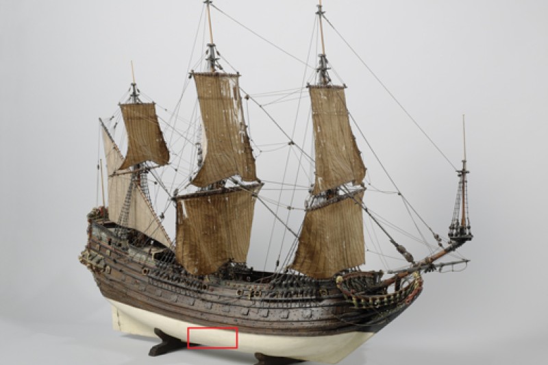 A model of The Fame ship from Holland