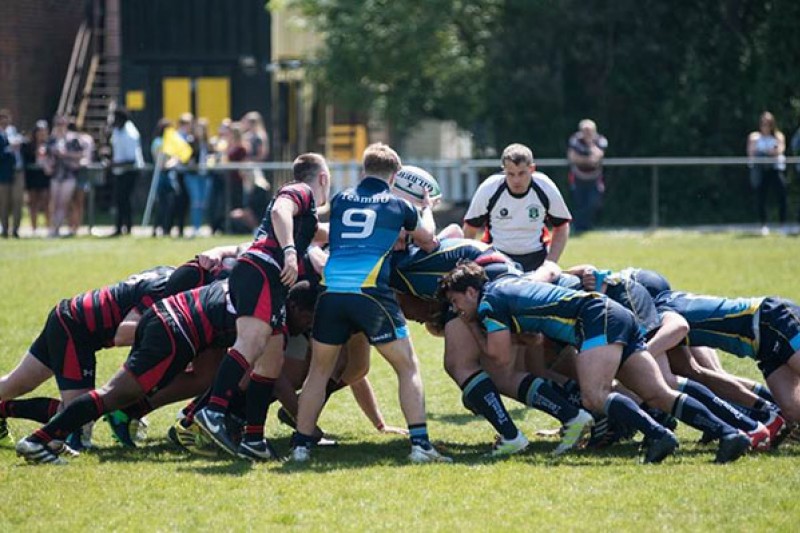 Spectators watch on as our men's team compete at Chapel Gate SportBU Chapel Gate Rugby