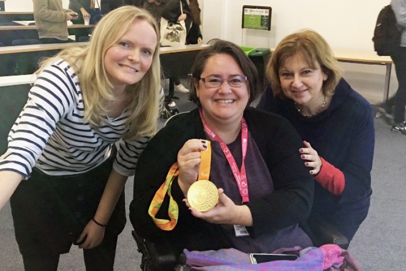 Susie Rodgers with fans
