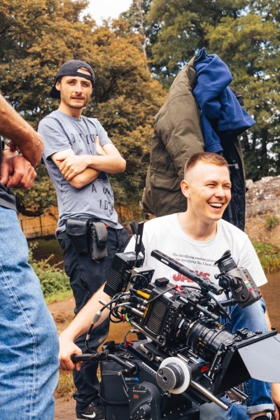 BU graduates Will Stone and Adam Pickford shooting on location