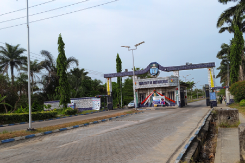 The entrance to University of Port Harcourt The entrance to University of Port Harcourt