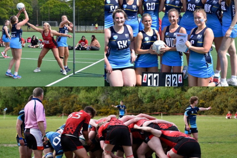 Varsity 2022 A montage of pictures of sports teams playing