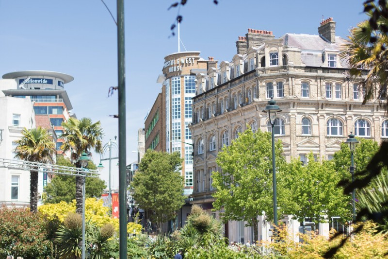 Buildings surrounding Bournemouth Square