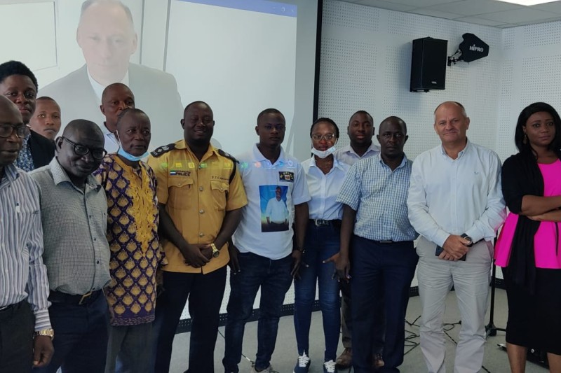 The Community Advisory Board group with Professor Lee Miles