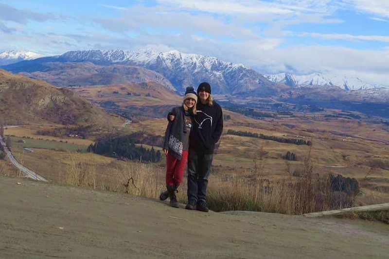 Andy and Amy on a mountain