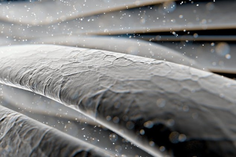 Magnified image of hair Image of magnified hair