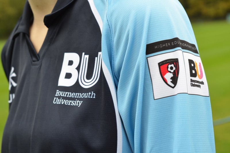 Higher Education Partner AFCB logo on sleeve Higher Education Partner AFCB logo on sleeve