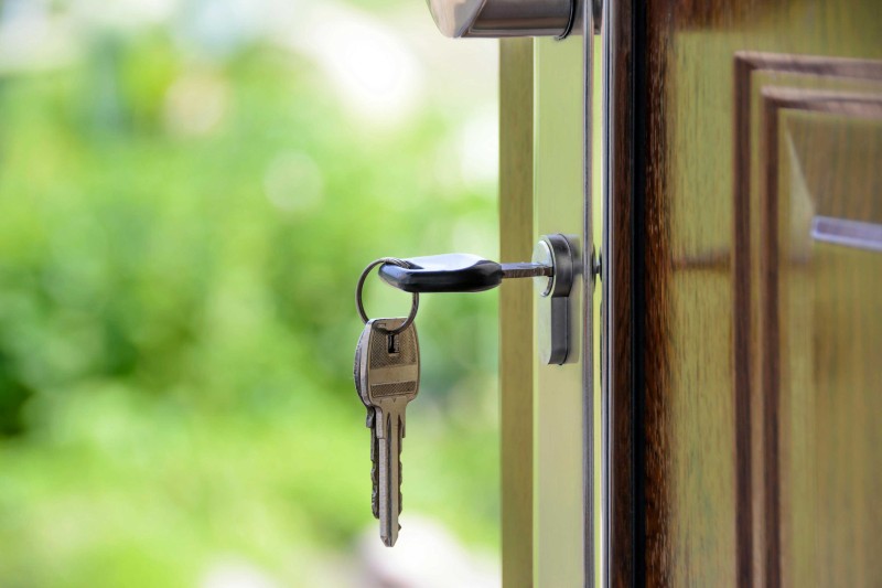 A key in a front door