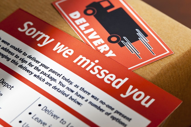 missed delivery card missed delivery card