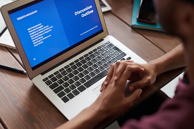 online learning support on a laptop online learning support on a laptop