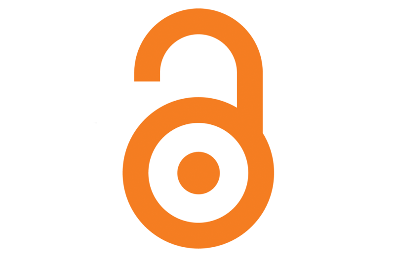 An open orange padlock An open orange padlock