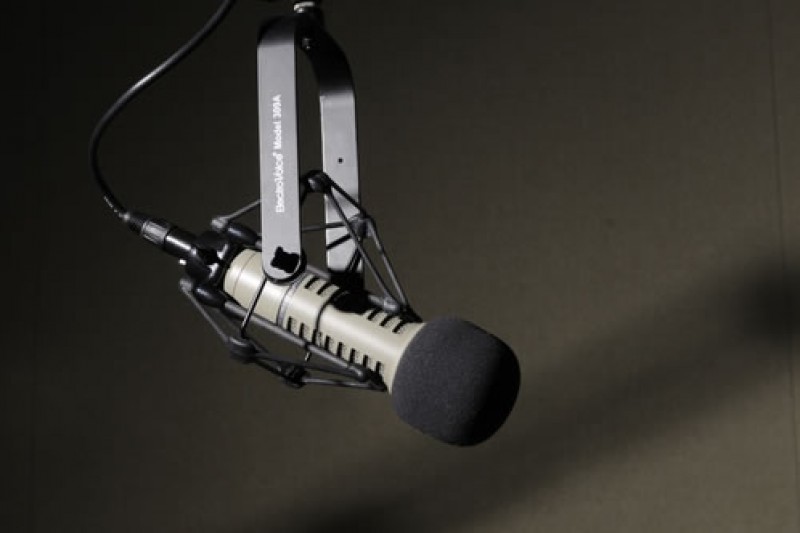 BU News podcast mic BU News podcast mic