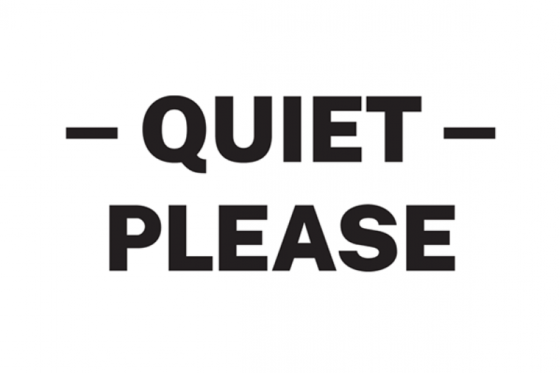 Quiet please sign Quiet please sign