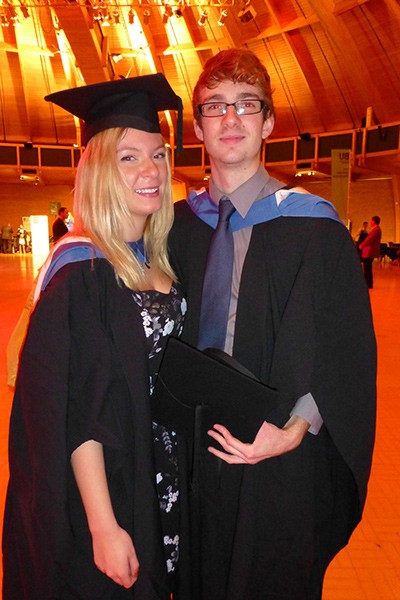 Sian and Alex at their graduation